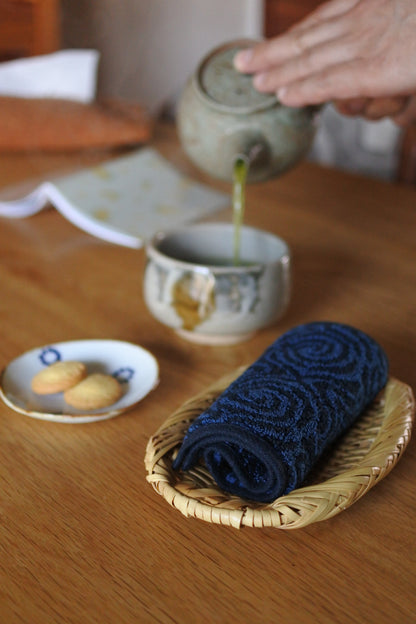 アイヌ文様の今治タオルハンカチ　4color