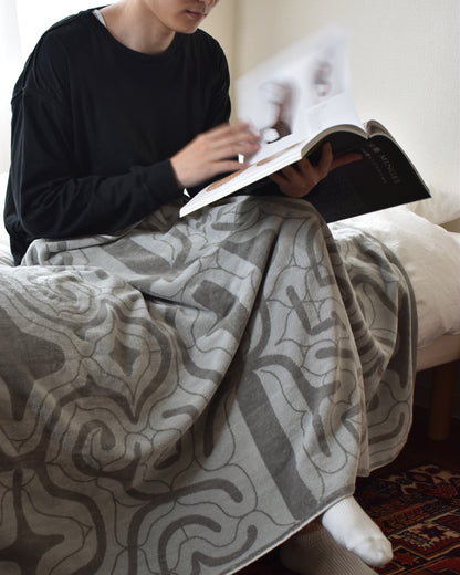 アイヌ文様の今治タオルブランケット　4color