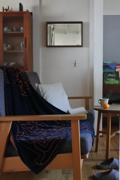 アイヌ文様の今治タオルブランケット　4color