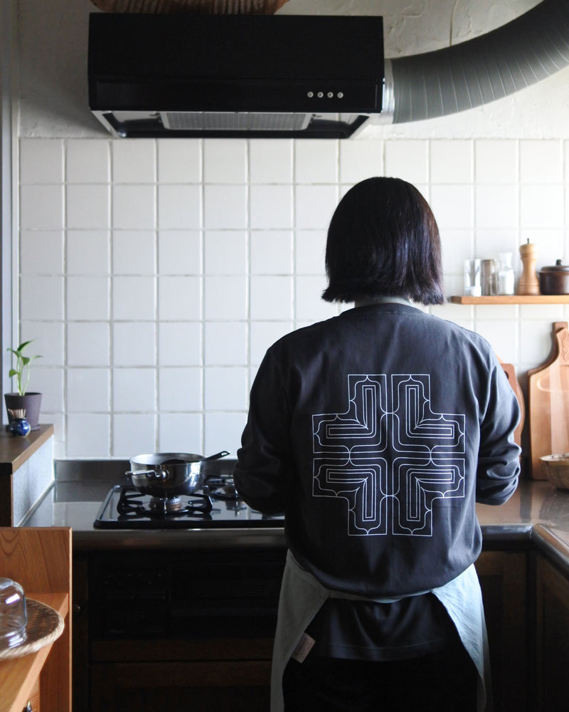 バックプリント長袖コットンTシャツ【senga】3色