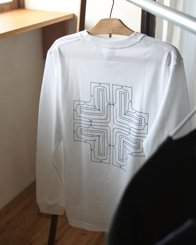 バックプリント長袖コットンTシャツ【senga】3色