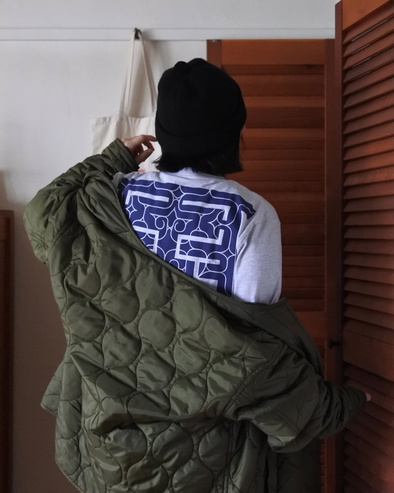 バックプリント長袖コットンTシャツ【cikarkarpe】3色