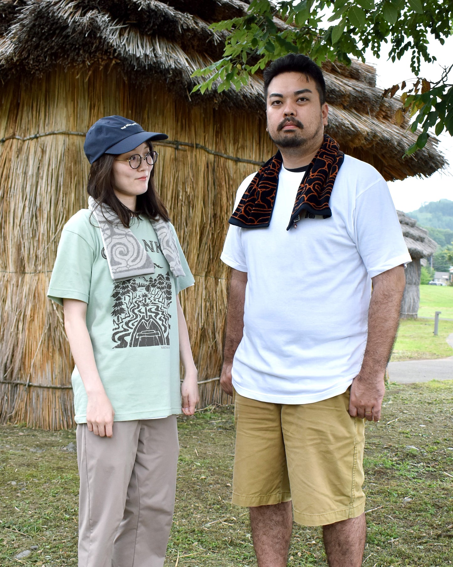 アイヌ文様の今治フェイスタオル　4color