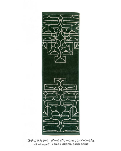 アイヌ文様の今治フェイスタオル　4color