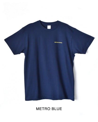 アイヌ文様線画バックプリントTシャツ　4color