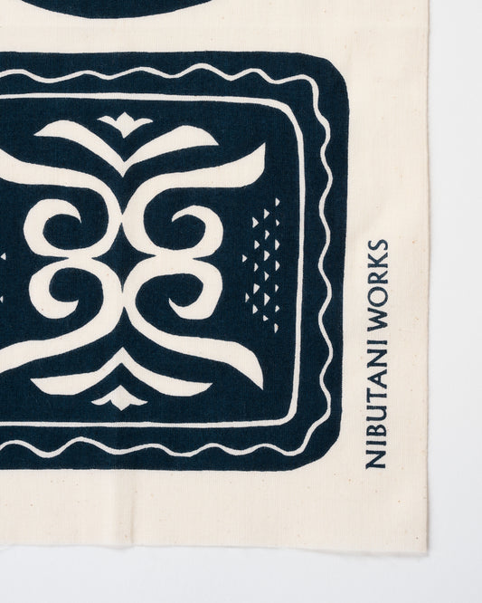 【予約販売：10月下旬お届け予定】てぬぐい【ainu mingu】ネイビー