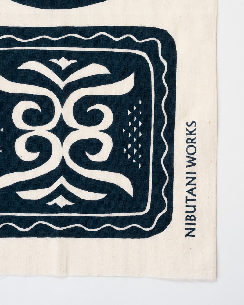 【予約販売：10月下旬お届け予定】てぬぐい【ainu mingu】ネイビー