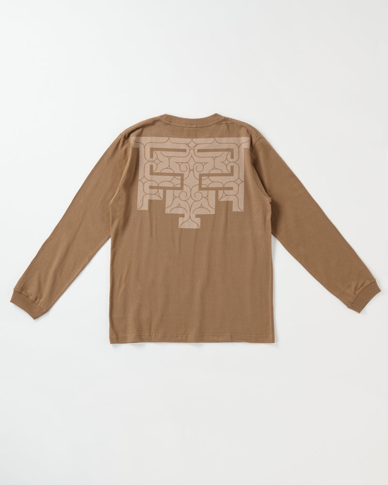 バックプリント長袖コットンTシャツ【cikarkarpe】3色