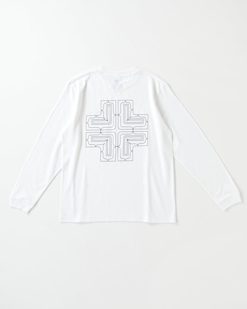 バックプリント長袖コットンTシャツ【senga】3色