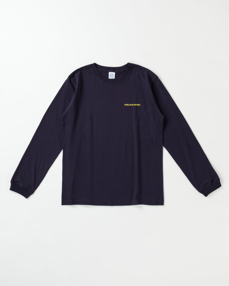 バックプリント長袖コットンTシャツ【senga】3色
