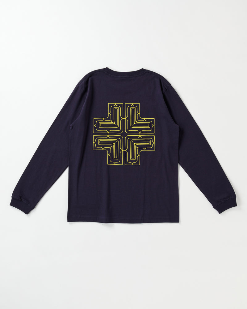 バックプリント長袖コットンTシャツ【senga】3色