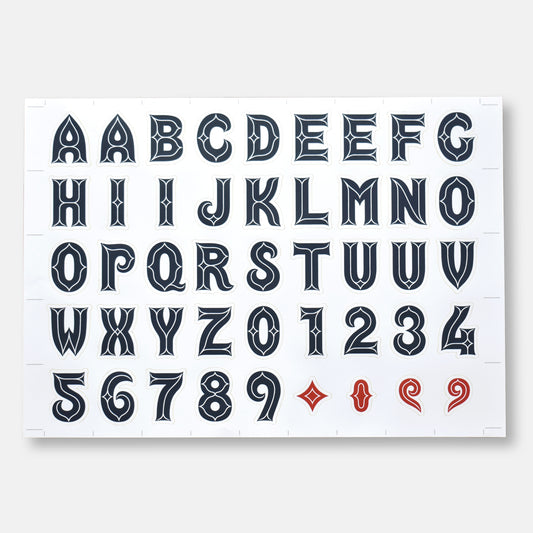 アイヌ文様のアルファベットステッカー