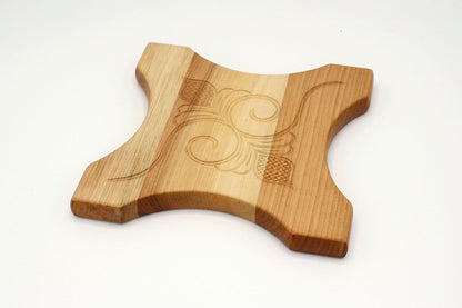 アイヌ文様の鍋敷き