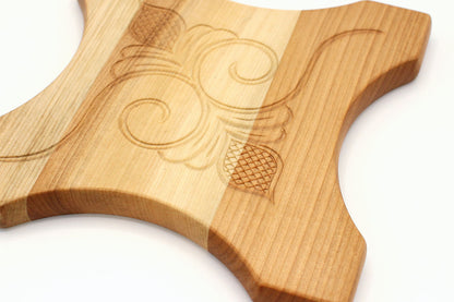 アイヌ文様の鍋敷き