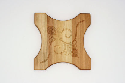 アイヌ文様の鍋敷き