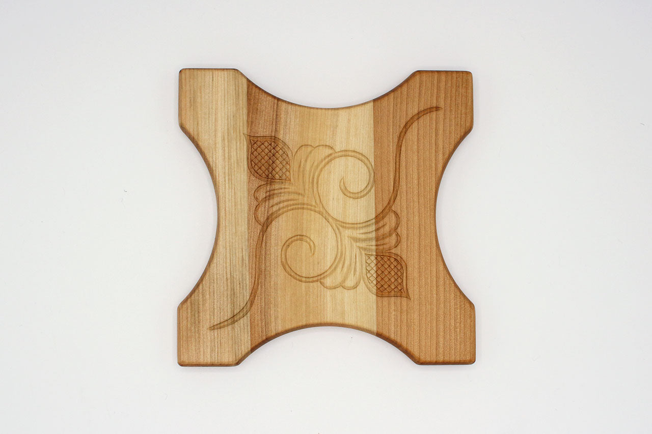 アイヌ文様の鍋敷き