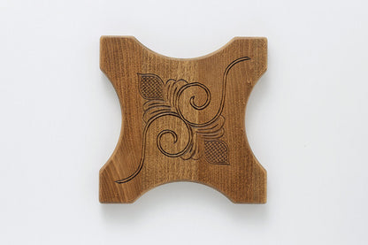 アイヌ文様の鍋敷き