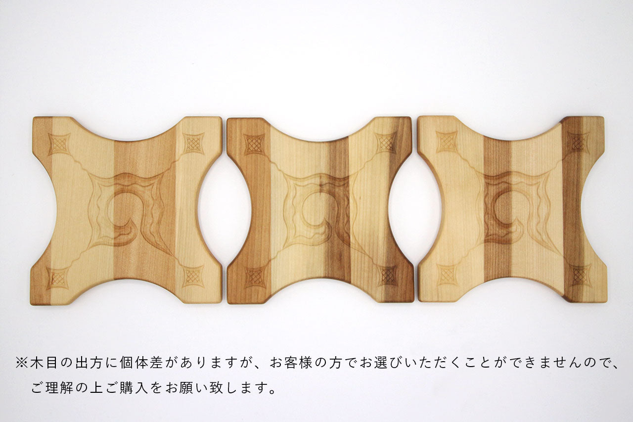 アイヌ文様の鍋敷き