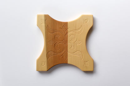 アイヌ文様の鍋敷き