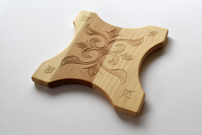 アイヌ文様の鍋敷き