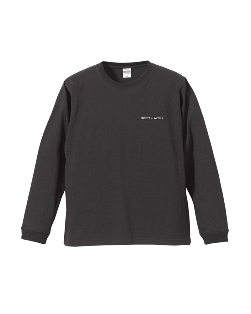 アイヌ文様線画バックプリントロングスリーブTシャツ　3color