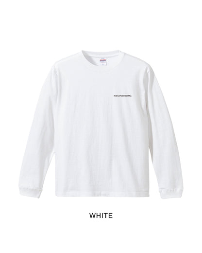 アイヌ文様線画バックプリントロングスリーブTシャツ　3color