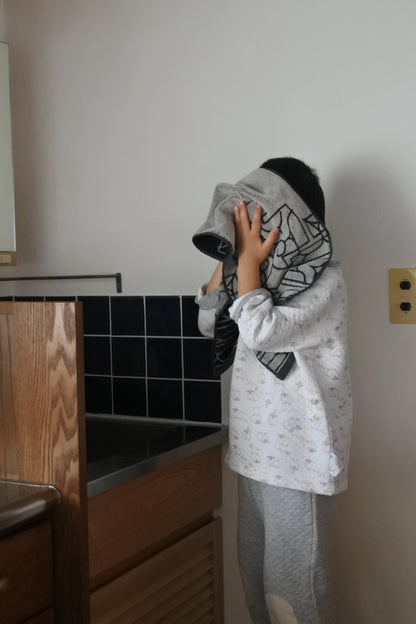 アイヌ文様の今治フェイスタオル　4color